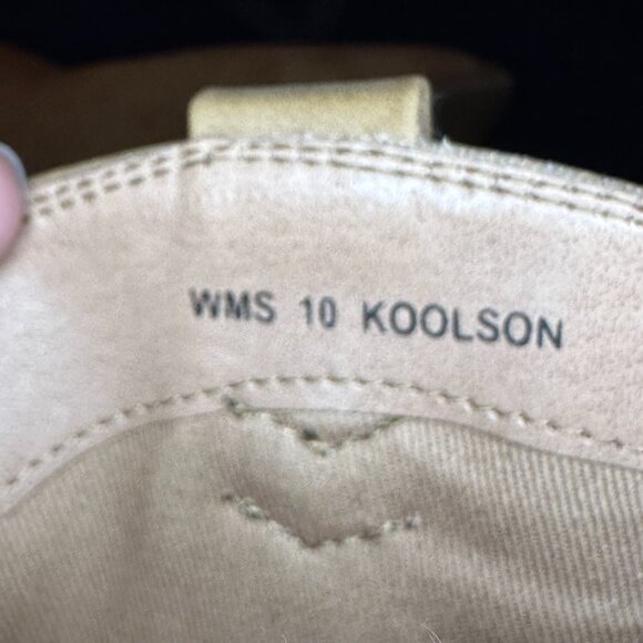 Dolce Vita Tan Braided Western Stacked Heel Koolson Boots Size 10 Like New - Picture 3 of 9